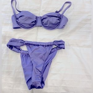 Good American Lavender Purple Bikini Set